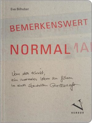 cover image of Bemerkenswert normal